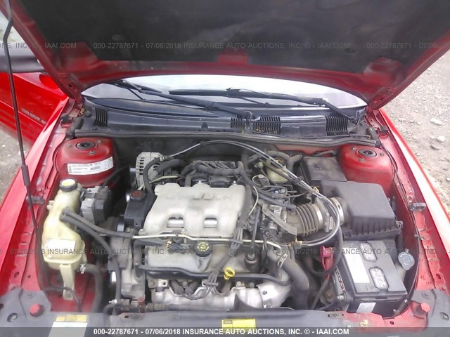 1G2NF52EXYM872558 - 2000 PONTIAC GRAND AM SE1 RED photo 10