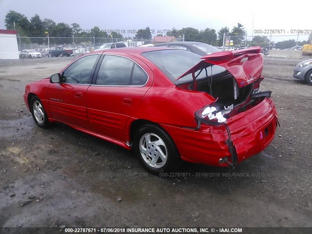 1G2NF52EXYM872558 - 2000 PONTIAC GRAND AM SE1 RED photo 3