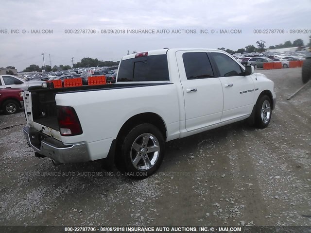 1C6RD6LT4CS213053 - 2012 DODGE RAM 1500 SLT WHITE photo 4