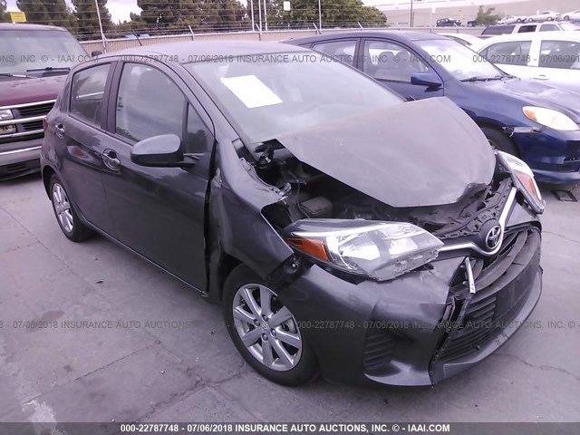 VNKKTUD35GA064624 - 2016 TOYOTA YARIS L/LE/SE GRAY photo 1