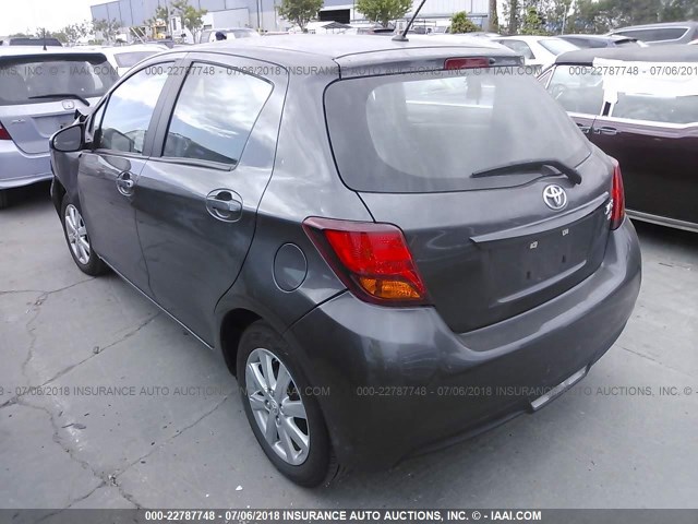 VNKKTUD35GA064624 - 2016 TOYOTA YARIS L/LE/SE GRAY photo 3