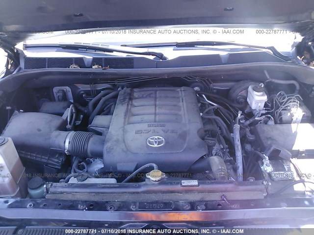 5TFUY5F14EX405817 - 2014 TOYOTA TUNDRA DOUBLE CAB SR/SR5 BLACK photo 10