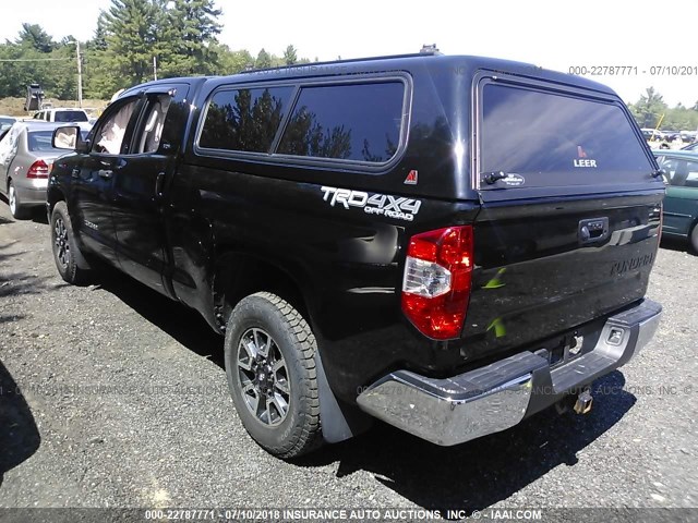 5TFUY5F14EX405817 - 2014 TOYOTA TUNDRA DOUBLE CAB SR/SR5 BLACK photo 3