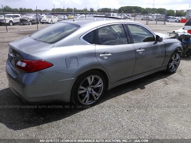 JN1BY1AP4BM320035 - 2011 INFINITI M37 GRAY photo 4