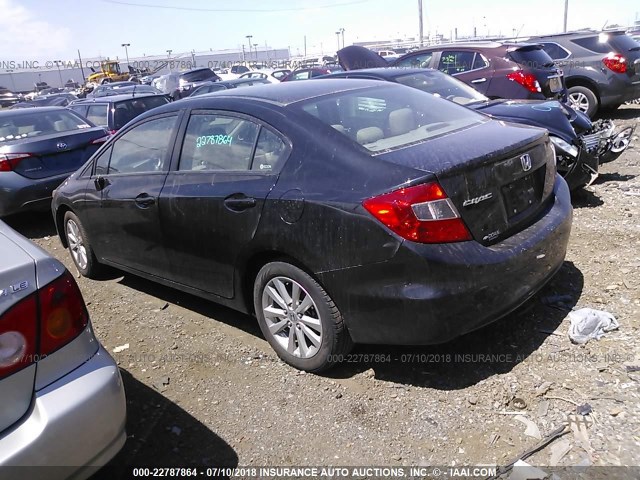 19XFB2F95CE307732 - 2012 HONDA CIVIC EXL 黑色 照片 3