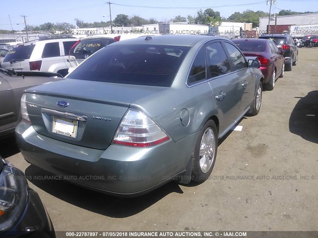 1FAHP25W88G149174 - 2008 FORD TAURUS LIMITED GREEN photo 4