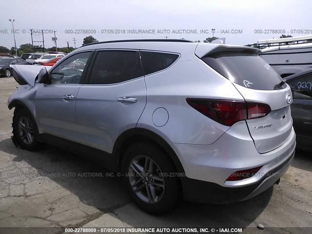 5XYZUDLBXHG398520 - 2017 HYUNDAI SANTA FE SPORT  SILVER photo 3