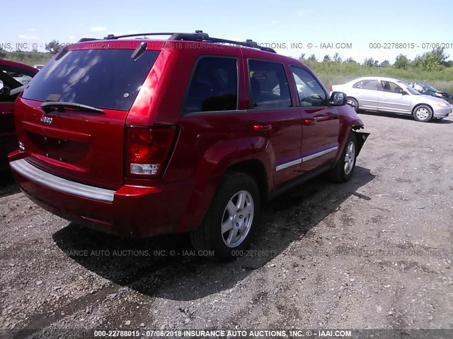 1J4PR4GK3AC119674 - 2010 JEEP GRAND CHEROKEE LAREDO RED photo 4