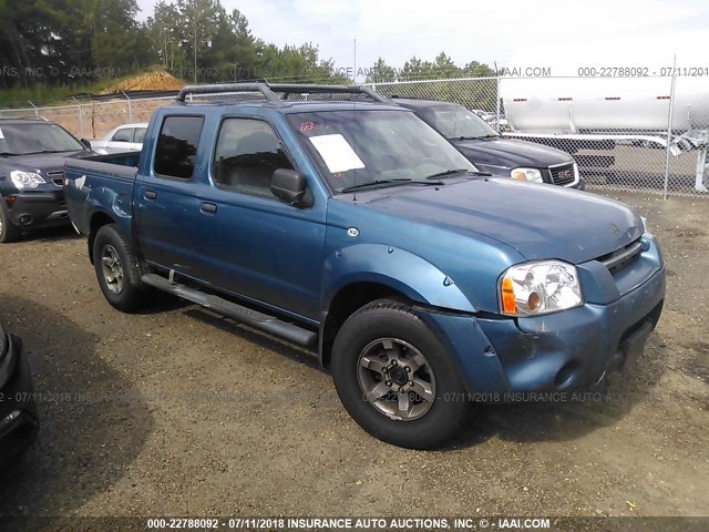 1N6ED27TX4C429976 - 2004 NISSAN FRONTIER CREW CAB XE V6 BLUE photo 1