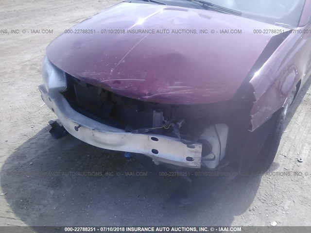 1G8AG52F54Z137039 - 2004 SATURN ION LEVEL 1 MAROON photo 6