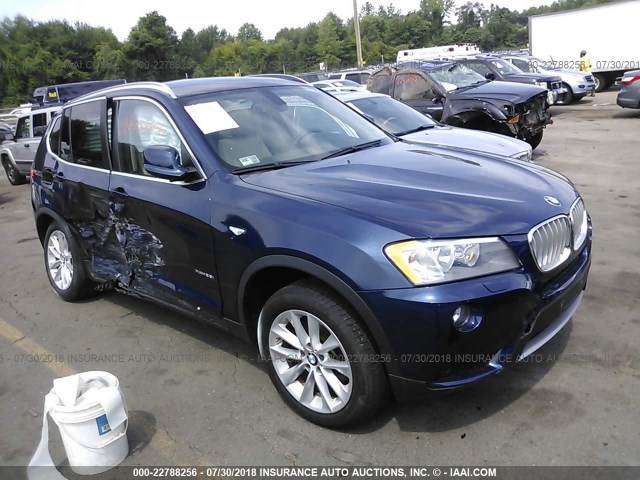 5UXWX9C55E0D24149 - 2014 BMW X3 XDRIVE28I BLUE photo 1