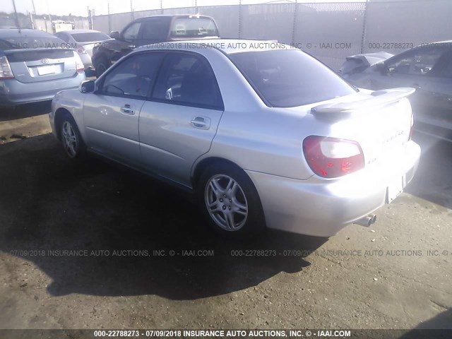 JF1GD29613G513300 - 2003 SUBARU IMPREZA WRX SILVER photo 3