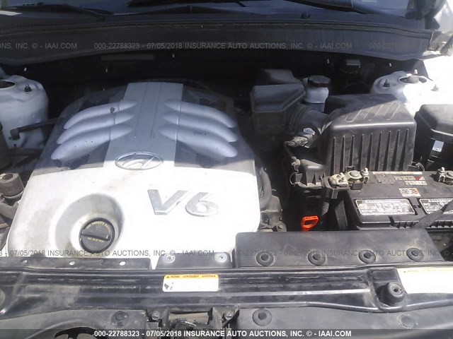 5NMSH73E77H004476 - 2007 HYUNDAI SANTA FE SE/LIMITED WHITE photo 10