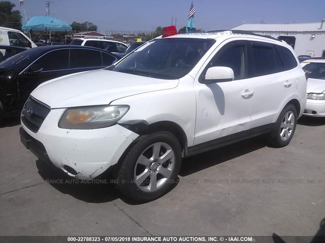 5NMSH73E77H004476 - 2007 HYUNDAI SANTA FE SE/LIMITED WHITE photo 2