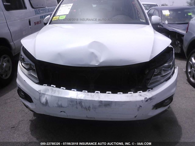 WVGAV7AX0GW507249 - 2016 VOLKSWAGEN TIGUAN S/SE/SEL/R-LINE WHITE photo 6