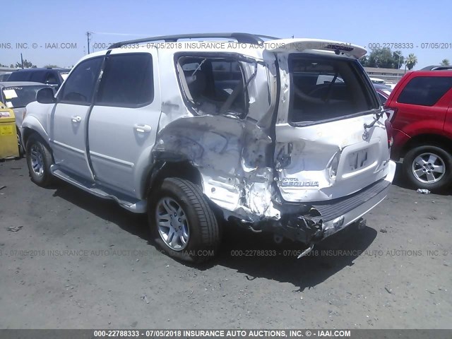 5TDZT38AX5S242487 - 2005 TOYOTA SEQUOIA LIMITED WHITE photo 3