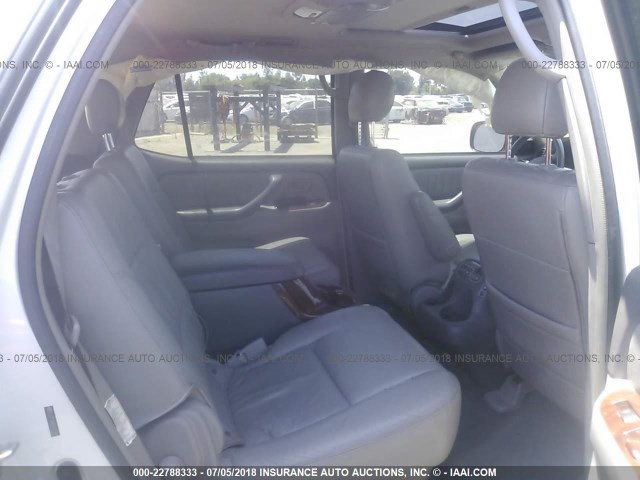 5TDZT38AX5S242487 - 2005 TOYOTA SEQUOIA LIMITED WHITE photo 8