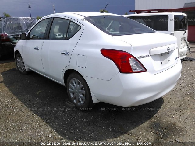 3N1CN7AP0CL865631 - 2012 NISSAN VERSA S/SV/SL WHITE photo 3