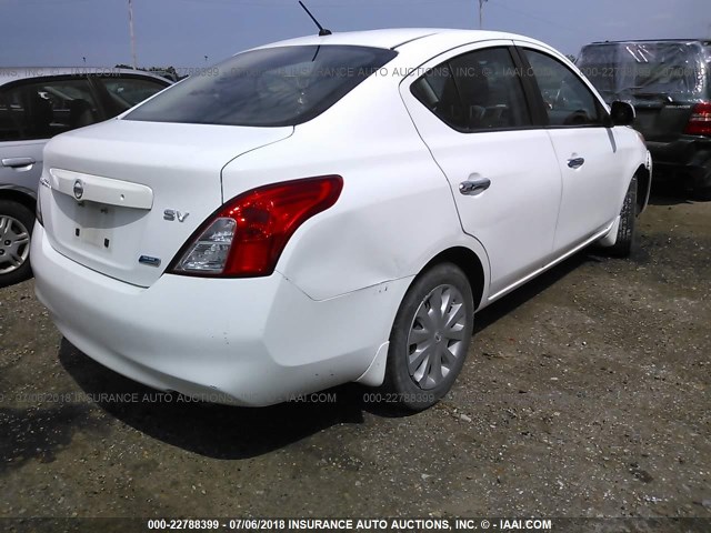 3N1CN7AP0CL865631 - 2012 NISSAN VERSA S/SV/SL WHITE photo 4