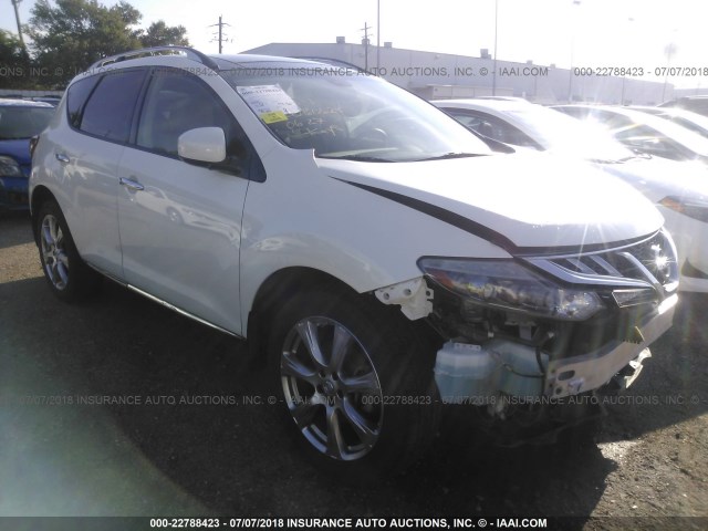 JN8AZ1MU9CW114193 - 2012 NISSAN MURANO S/SL/LE WHITE photo 1