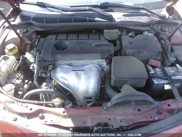 4T1BF3EK1BU672286 - 2011 TOYOTA CAMRY SE/LE/XLE წითელი ფოტო 10