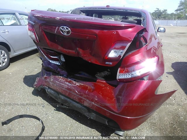 4T1BF3EK1BU672286 - 2011 TOYOTA CAMRY SE/LE/XLE წითელი ფოტო 6