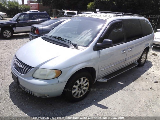 2C4GP54LX1R345927 - 2001 CHRYSLER TOWN & COUNTRY LXI SILVER photo 2