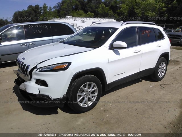 1C4PJMCS4FW792966 - 2015 JEEP CHEROKEE LATITUDE WHITE photo 2