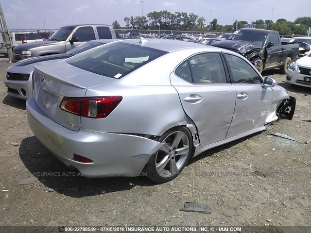 JTHBF5C21C5167801 - 2012 LEXUS IS 250 SILVER photo 4