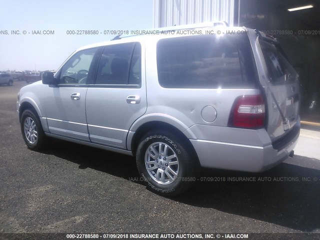 1FMJU1K5XEEF57267 - 2014 FORD EXPEDITION LIMITED SILVER photo 3