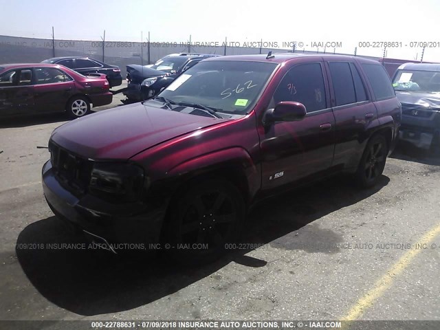 1GNET13H372271242 - 2007 CHEVROLET TRAILBLAZER SS RED photo 2