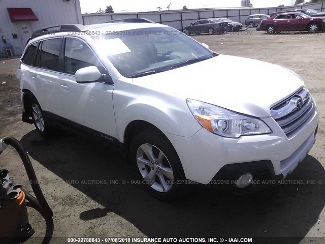 4S4BRBKC2D3306120 - 2013 SUBARU OUTBACK 2.5I LIMITED WHITE photo 1