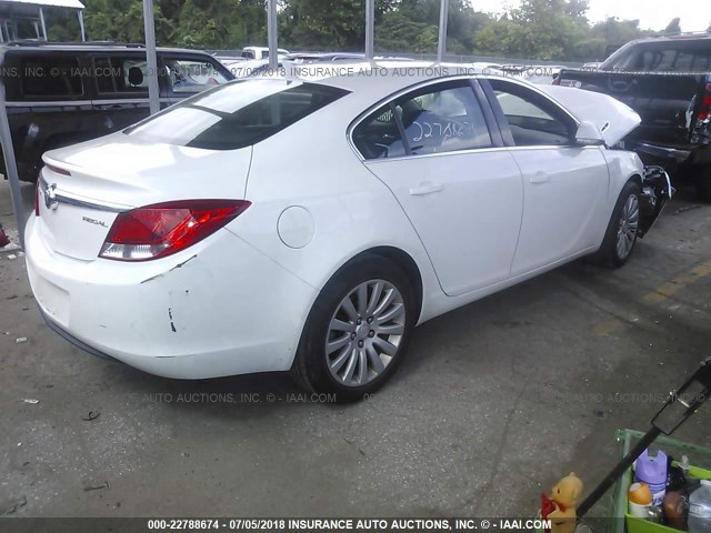 2G4GR5EK3C9166367 - 2012 BUICK REGAL WHITE photo 4
