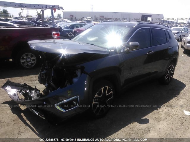3C4NJDCB2HT640314 - 2017 JEEP COMPASS LIMITED GRAY photo 2