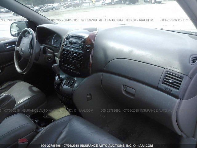 5TDZA22C85S309257 - 2005 TOYOTA SIENNA XLE/XLE LIMITED SILVER photo 5