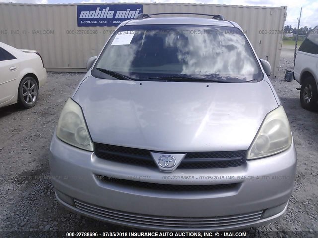 5TDZA22C85S309257 - 2005 TOYOTA SIENNA XLE/XLE LIMITED SILVER photo 6