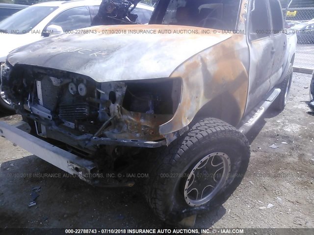 5TELU42N97Z434462 - 2007 TOYOTA TACOMA DOUBLE CAB ვერცხლისფერი ფოტო 6