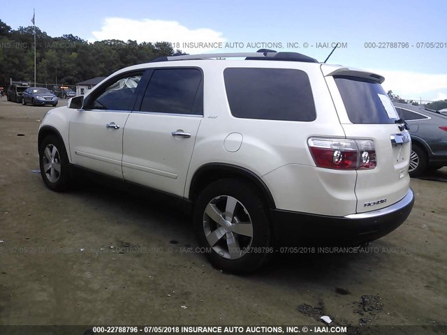 1GKLVMED2AJ122022 - 2010 GMC ACADIA SLT-1 Biały zdjęcie 3