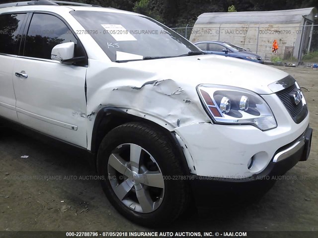 1GKLVMED2AJ122022 - 2010 GMC ACADIA SLT-1 Biały zdjęcie 6