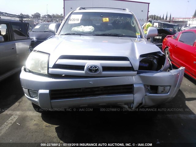 JTEZU17R840035246 - 2004 TOYOTA 4RUNNER LIMITED SILVER photo 6