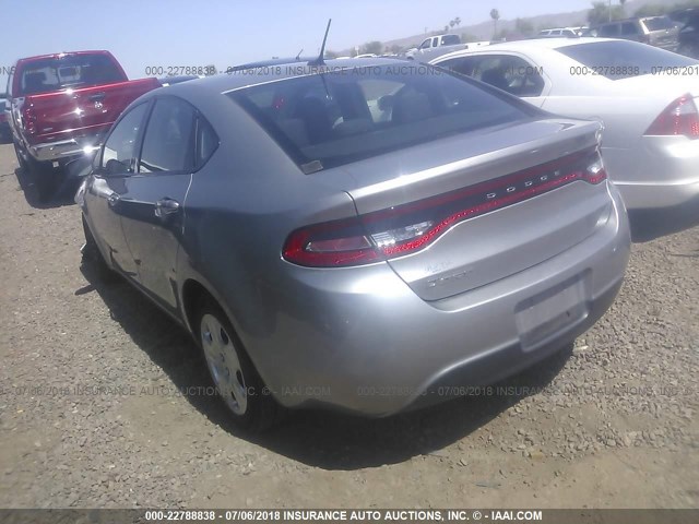 1C3CDFAA0FD252199 - 2015 DODGE DART SE SILVER photo 3