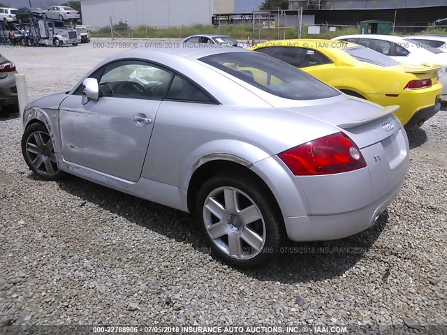 TRUSC28N741001485 - 2004 AUDI TT SILVER photo 3