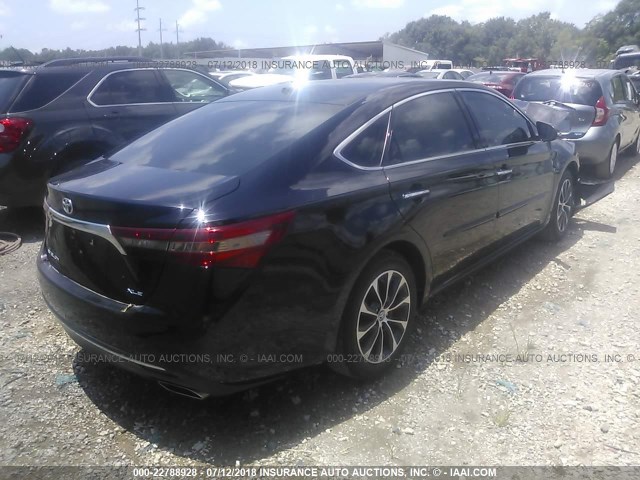 4T1BK1EB1GU195088 - 2016 TOYOTA AVALON XLE PLUS/PREMIUM/TOUR/LTD BLACK photo 4