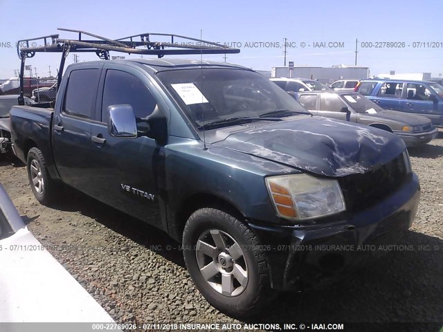 1N6AA07A55N502428 - 2005 NISSAN TITAN XE/SE/LE GREEN photo 1