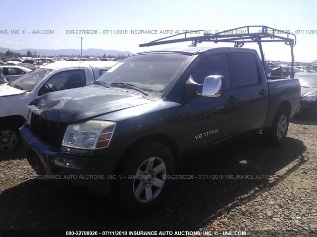 1N6AA07A55N502428 - 2005 NISSAN TITAN XE/SE/LE GREEN photo 2