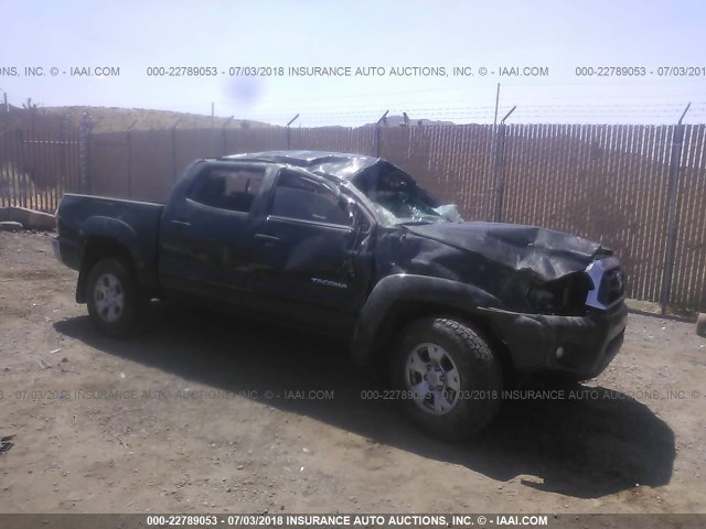 3TMLU4EN1DM105081 - 2013 TOYOTA TACOMA DOUBLE CAB GREEN photo 1