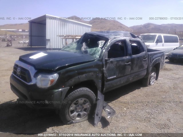 3TMLU4EN1DM105081 - 2013 TOYOTA TACOMA DOUBLE CAB მწვანე ფოტო 2