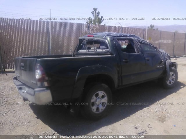 3TMLU4EN1DM105081 - 2013 TOYOTA TACOMA DOUBLE CAB GREEN photo 4