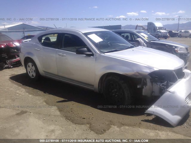 1B3CC4FD9AN180428 - 2010 DODGE AVENGER SXT SILVER photo 1