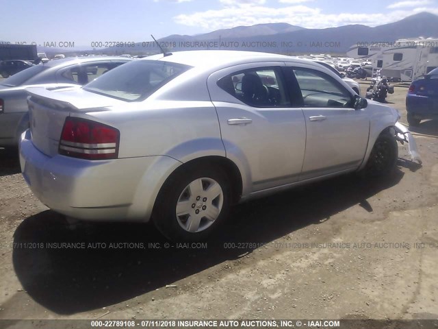 1B3CC4FD9AN180428 - 2010 DODGE AVENGER SXT SILVER photo 4